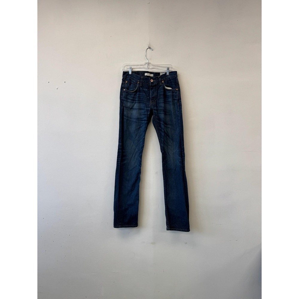 Billy Reid Jeans Mens 30x32 Blue Denim Slim‎ Cut Straight Leg Made USA Low Rise